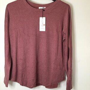 Fashion women's  long sleeve sweater , Faded Burgundy color, Size M, New